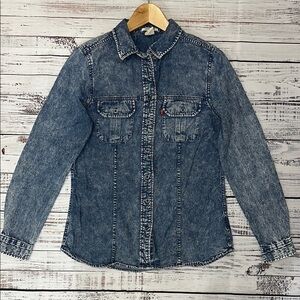 Levi's Blue‎ Denim Button Down Shirt Sz. S